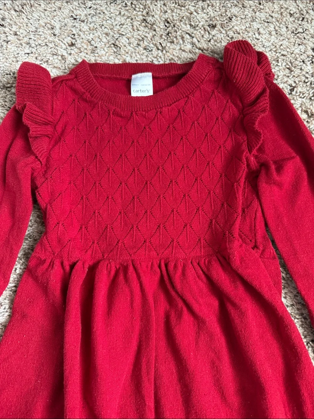 CARTERS TODDLER GIRL LING SLEEVE KNIT SWEATER DRESS